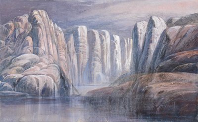 Passaggio fluviale, tra scogliere rocciose desolate da Edward Lear